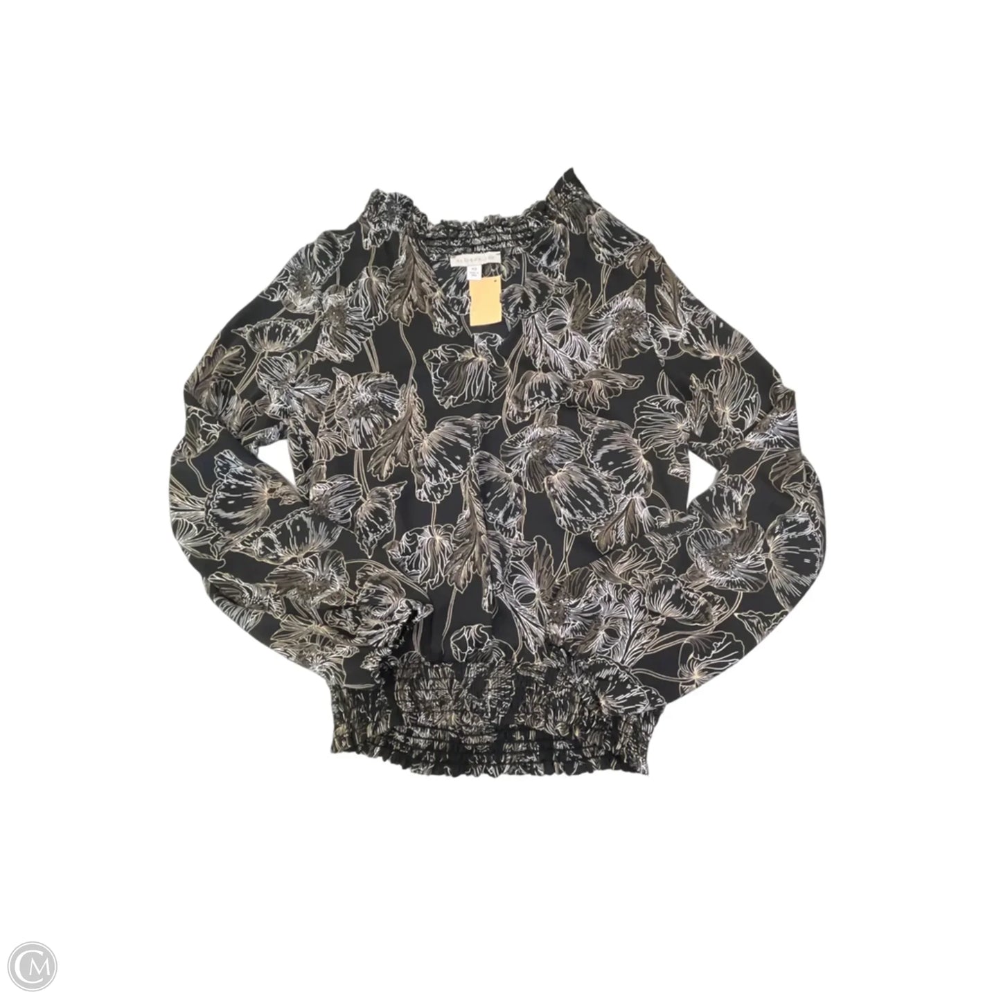 Blouse Long Sleeve By Allison Joy In Brown, Size: Xs