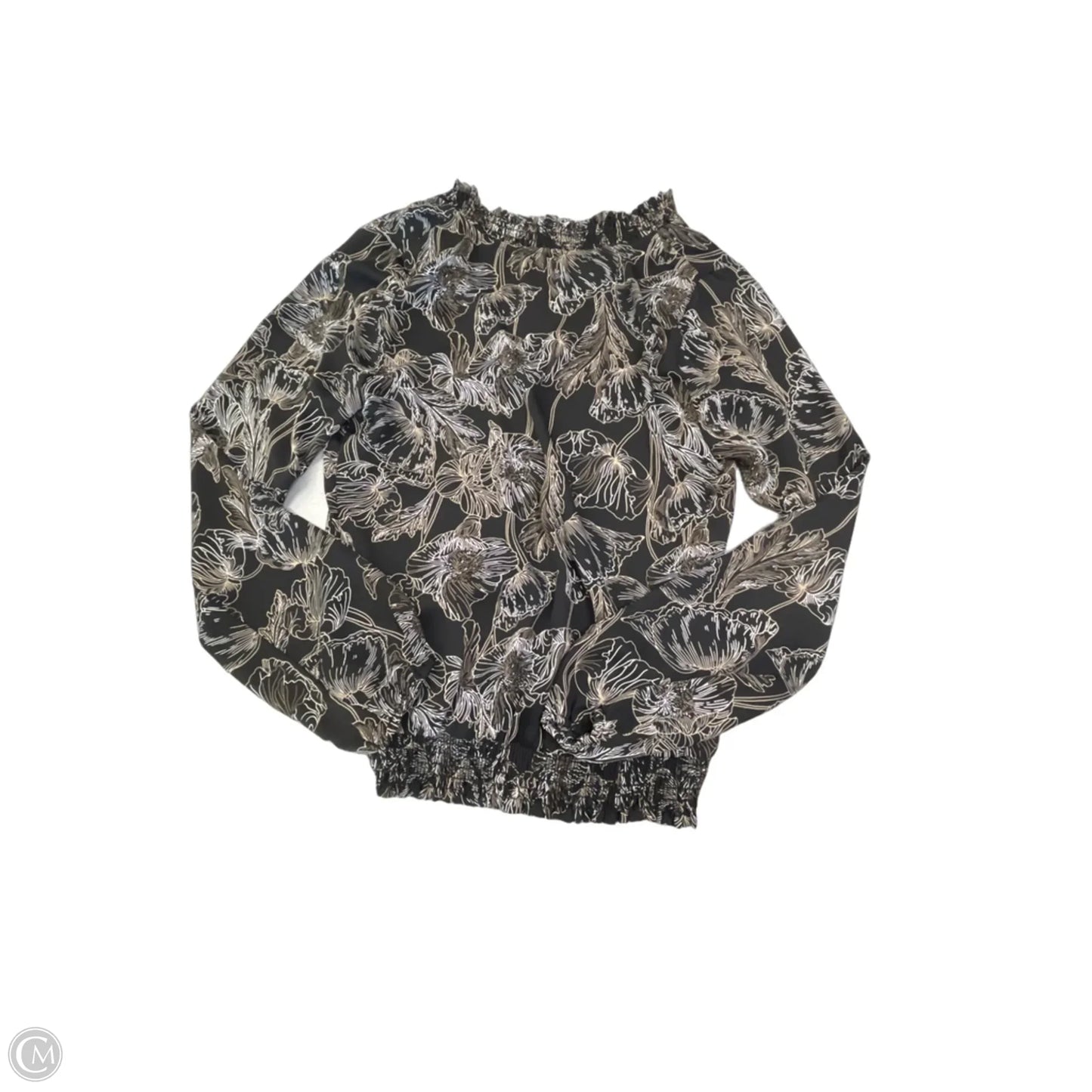Blouse Long Sleeve By Allison Joy In Brown, Size: Xs