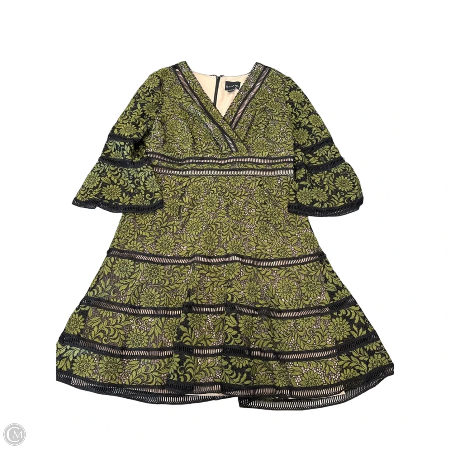 Dress Work By Shani In Black & Green, Size: Xl