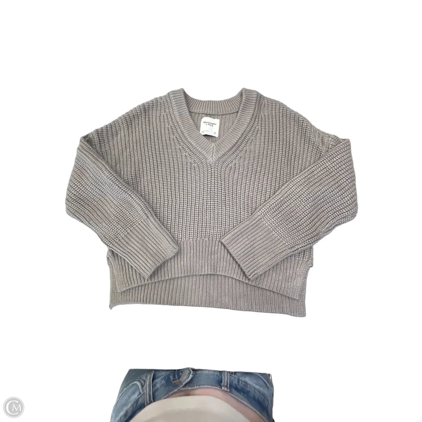 Sweater By Abercrombie And Fitch In Grey, Size: Xs