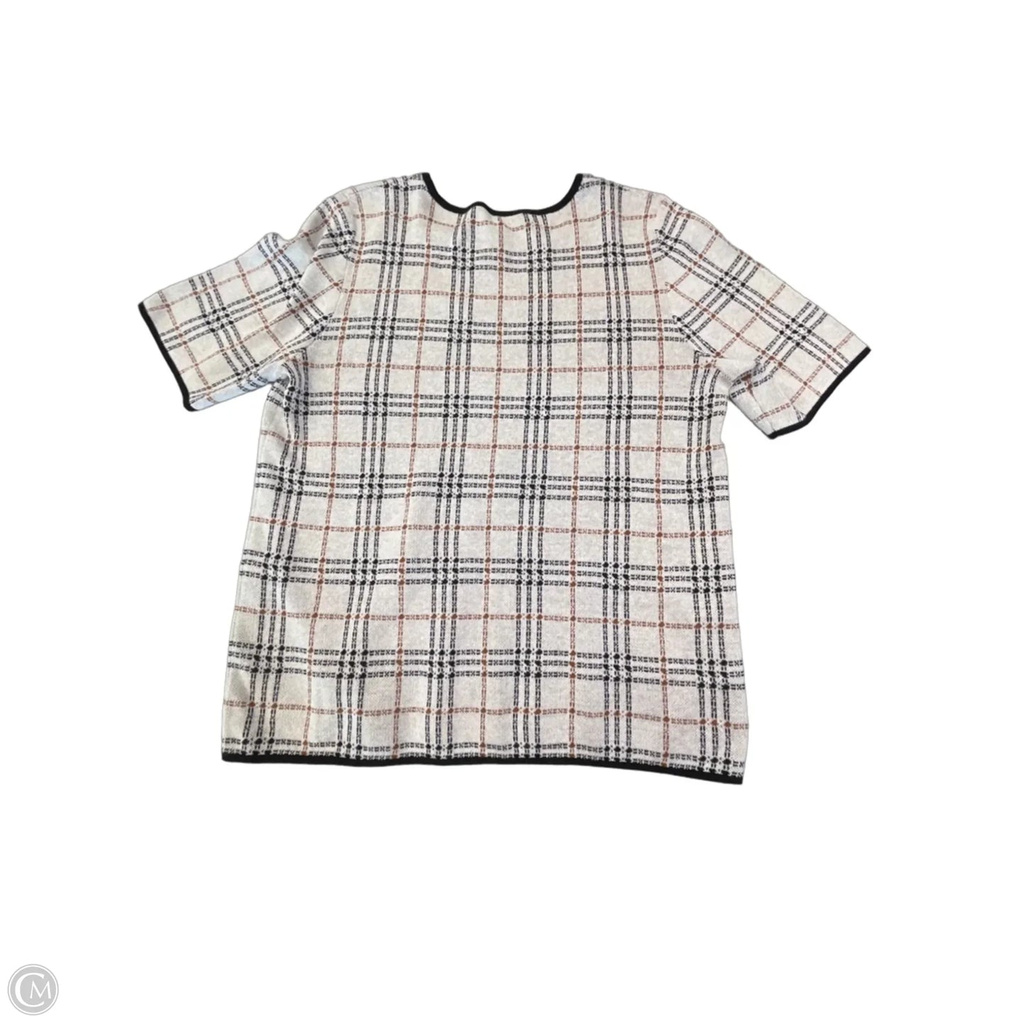Top Short Sleeve By Ann Taylor In Grey, Size: L