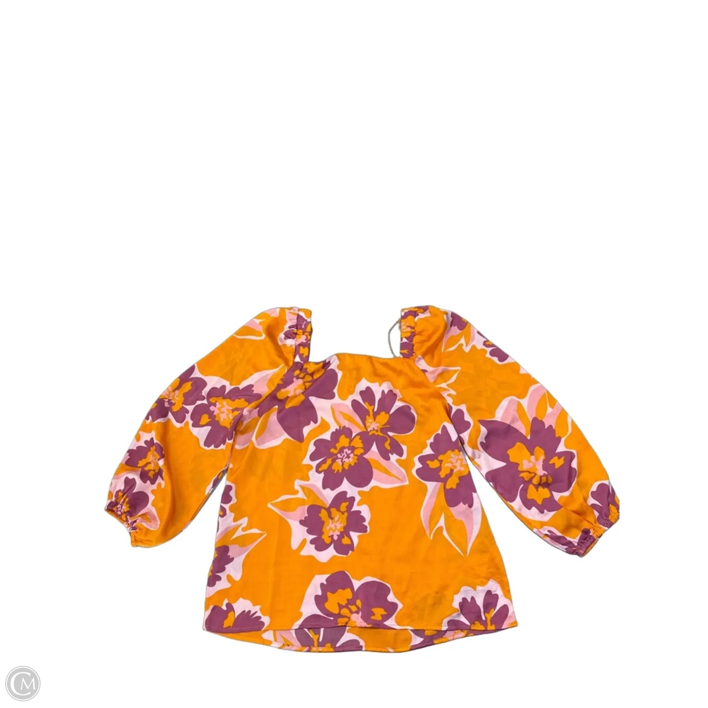 Blouse 3/4 Sleeve By Melloday In Orange, Size: M