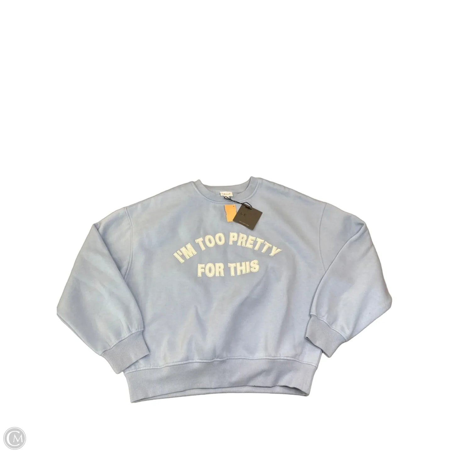 Sweatshirt Crewneck By Le Lis In Blue, Size: S