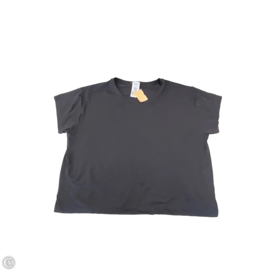 Athletic Top Short Sleeve By Athleta In Black, Size: L