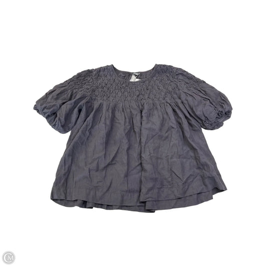 Top Short Sleeve By Anthropologie In Black, Size: M