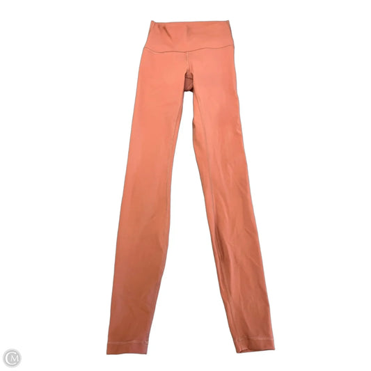 Athletic Leggings By Lululemon In Peach, Size: Xs