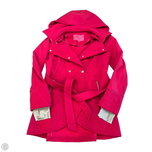 Coat Raincoat By Betsey Johnson In Pink, Size: L
