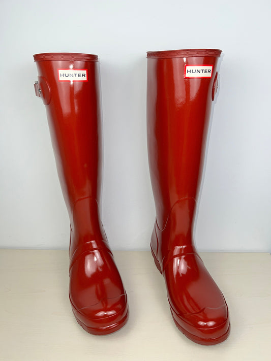 Red Boots Rain Hunter, Size 9