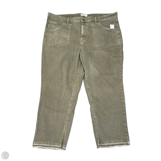 Jeans Cropped By Maurices In Green Denim, Size: 24