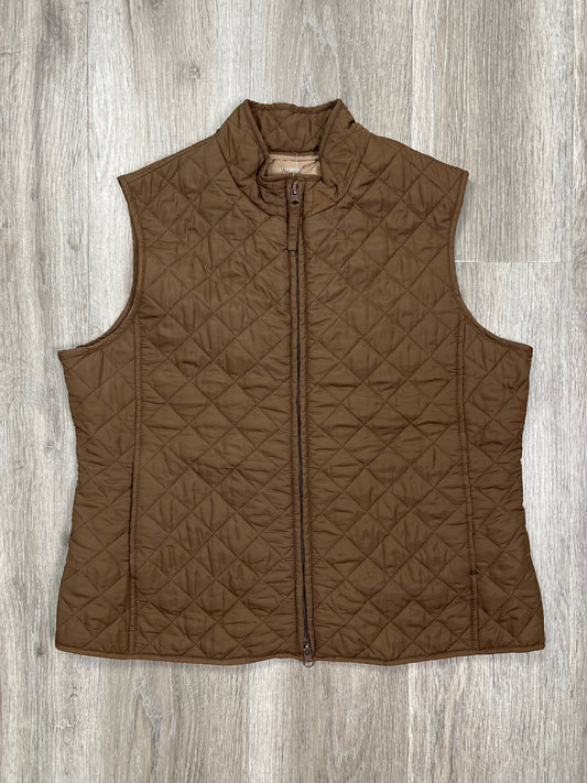 Brown Vest Puffer & Quilted Relativity, Size Petite L