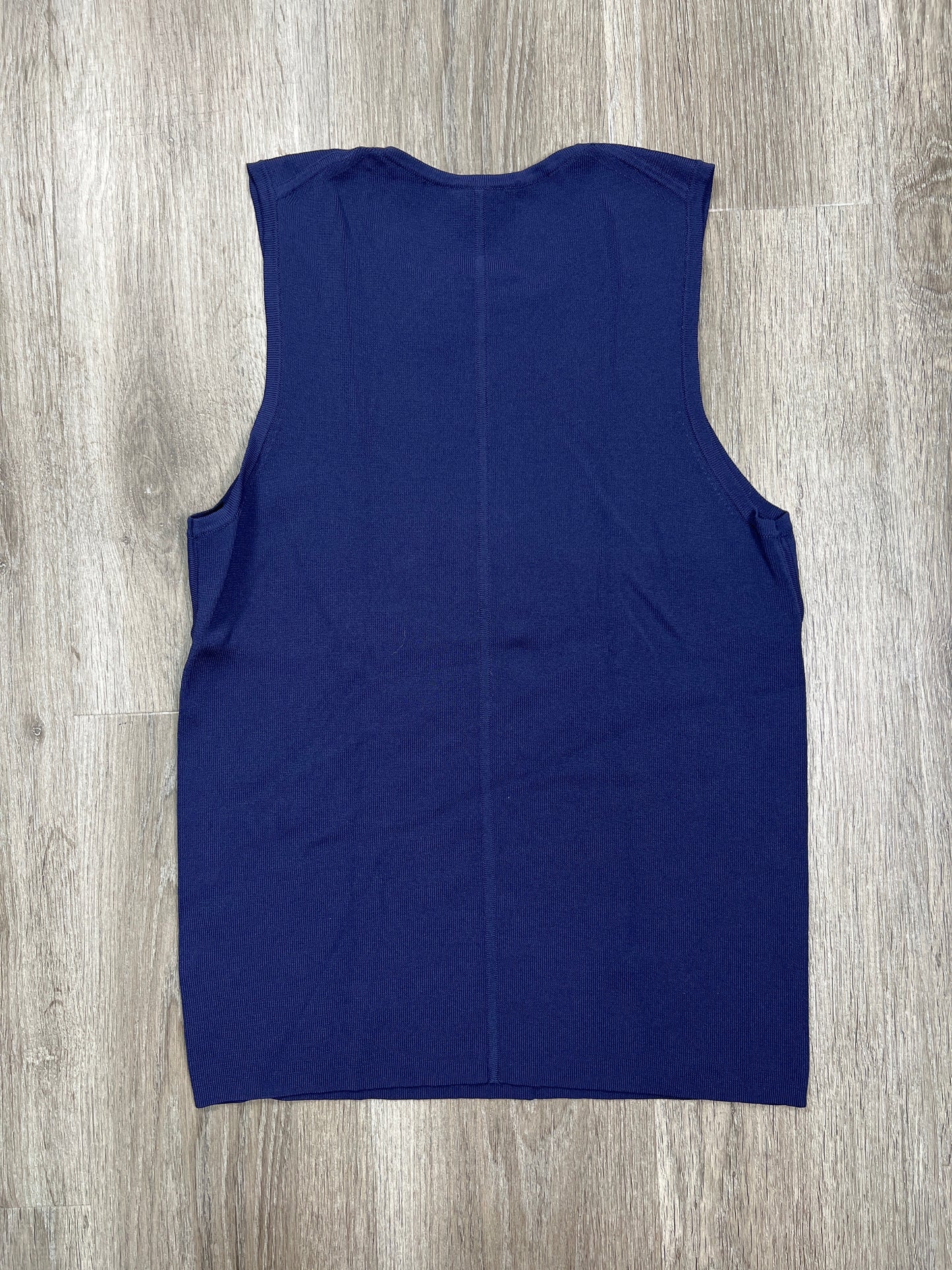 Navy Top Sleeveless Ann Taylor, Size Petite L