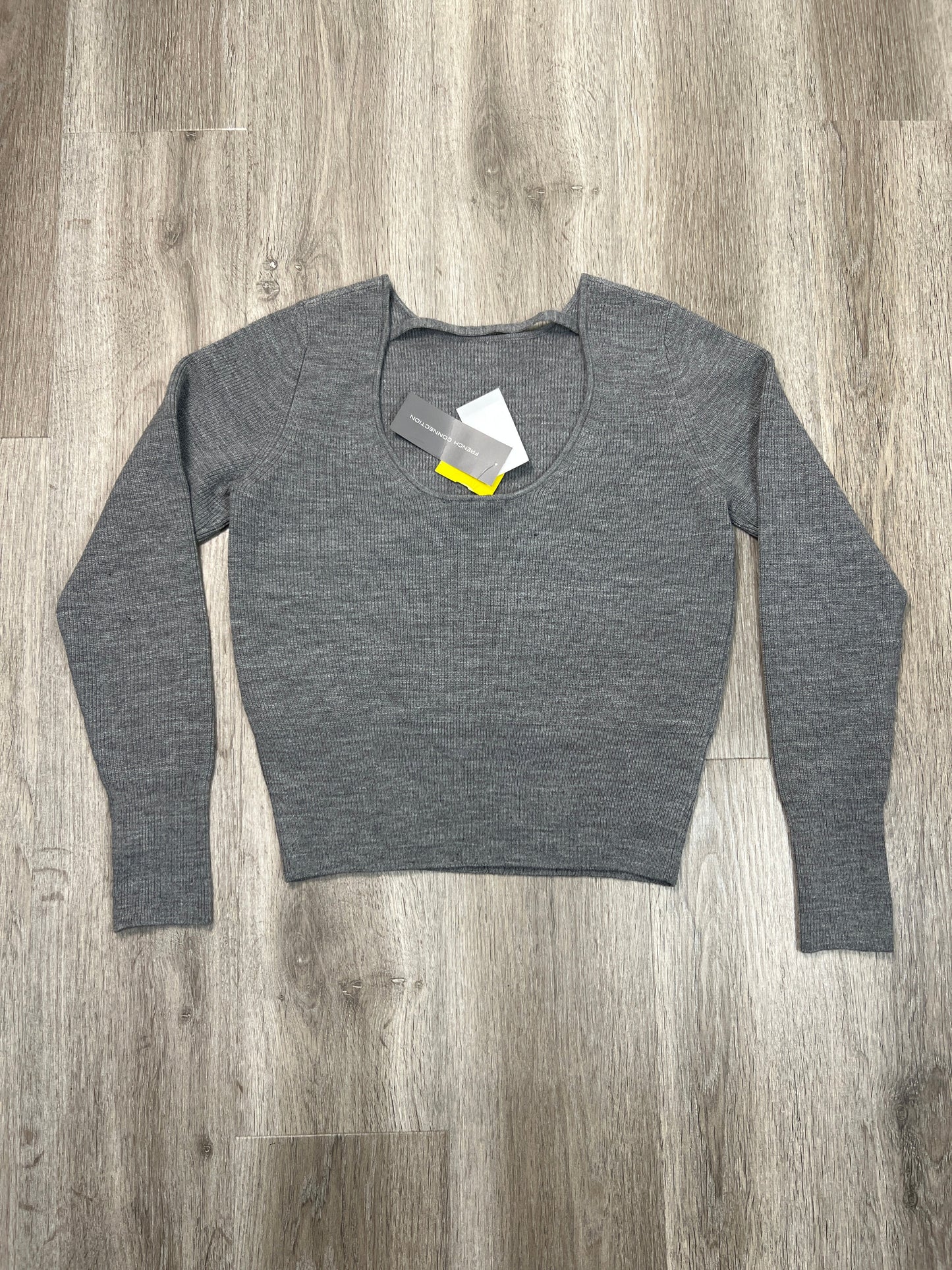 Top Long Sleeve By French Connection In Grey, Size: M