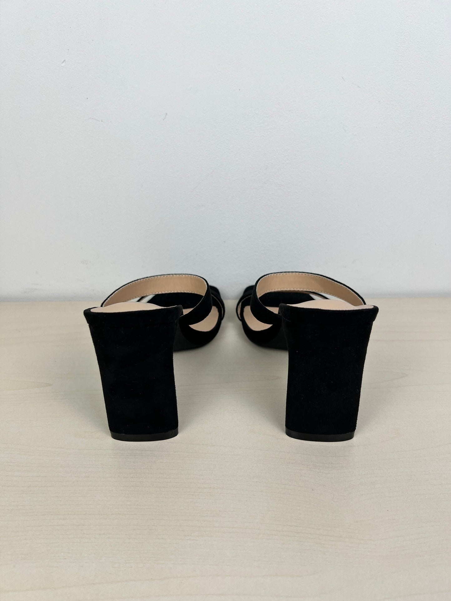 Black Sandals Heels Block MM, Size 7