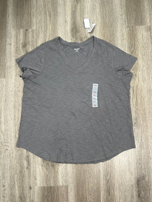 Grey Top Short Sleeve Basic Old Navy, Size Xxl