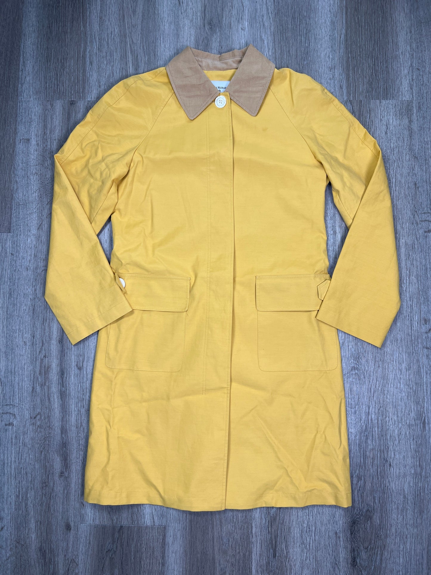 Yellow Coat Trench Coat Isaac Mizrahi, Size S