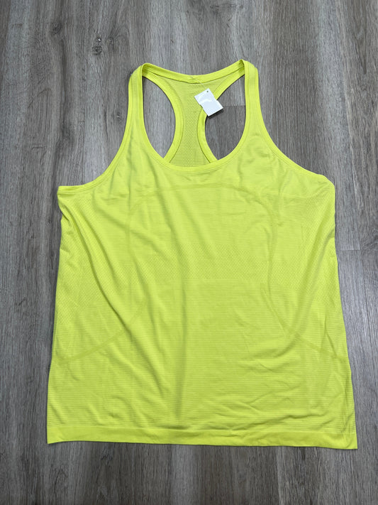 Athletic Tank Top By Lululemon In Green, Size: Xl