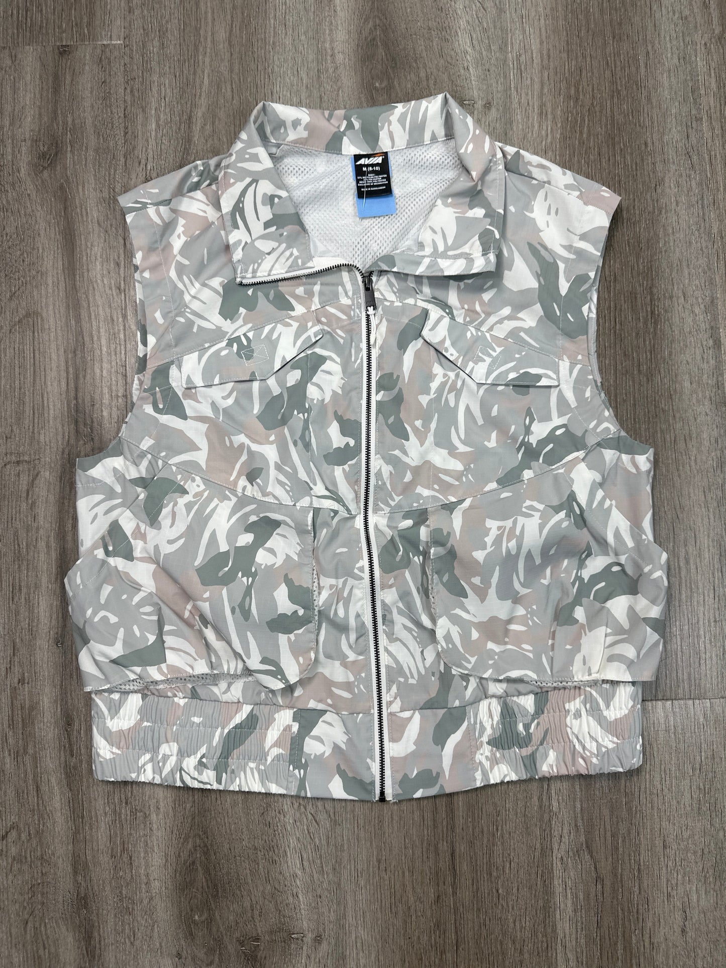 Athletic Jacket By Avia In Camouflage Print, Size: M