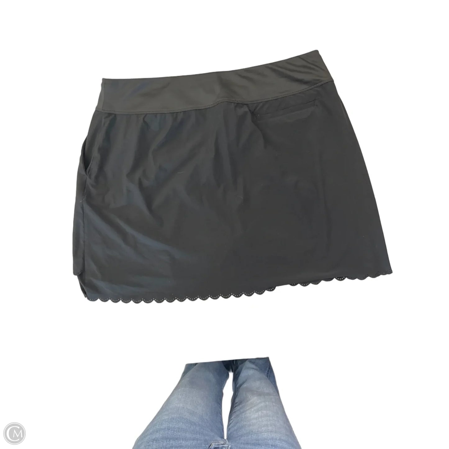 Athletic Skort By Greg Norman In Black, Size: Xxl