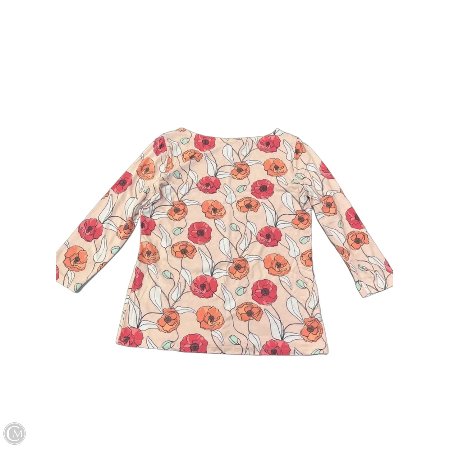 Top 3/4 Sleeve By Ann Taylor In Floral Print, Size: S