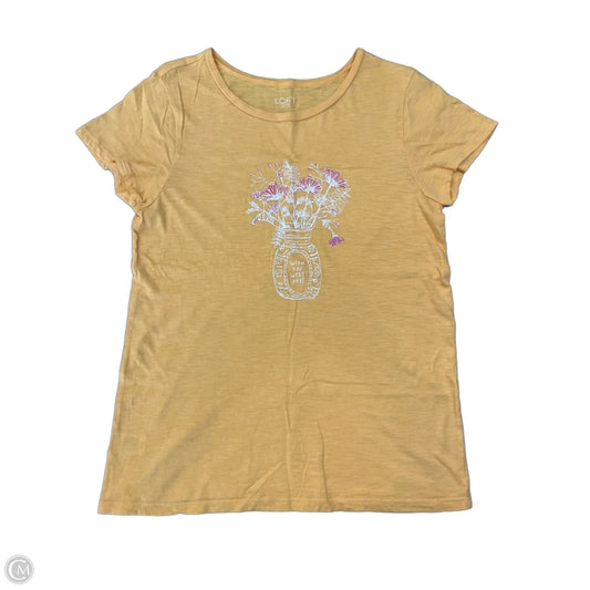 Top Short Sleeve By Loft In Orange, Size: S