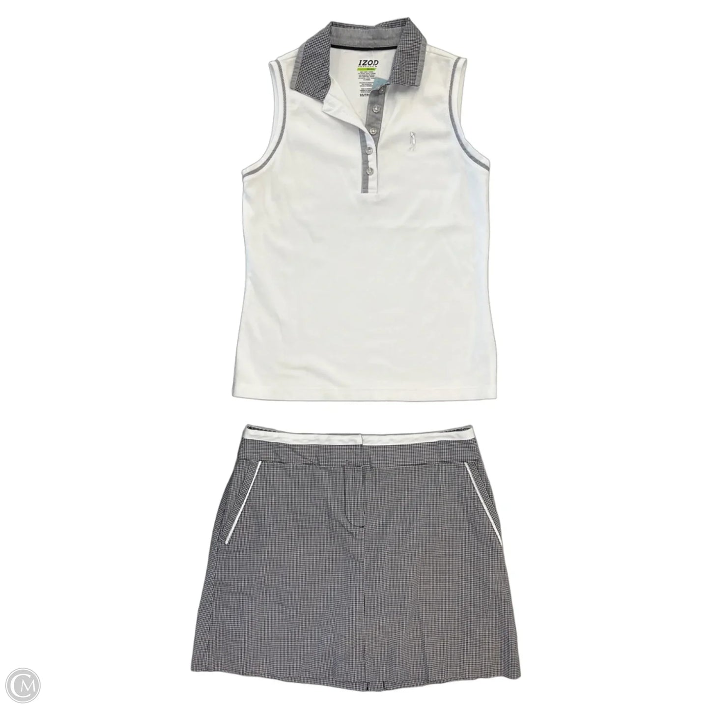 Skort 2pc Set By Izod In Checkered Pattern, Size: Xs