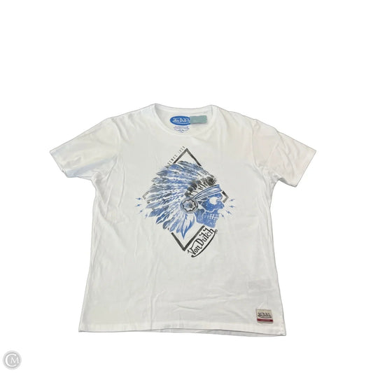 Top Short Sleeve By Von Dutch  In White, Size: Xl