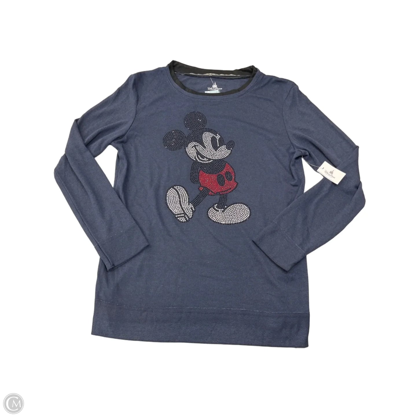 Top Long Sleeve By Disney In Navy, Size: L