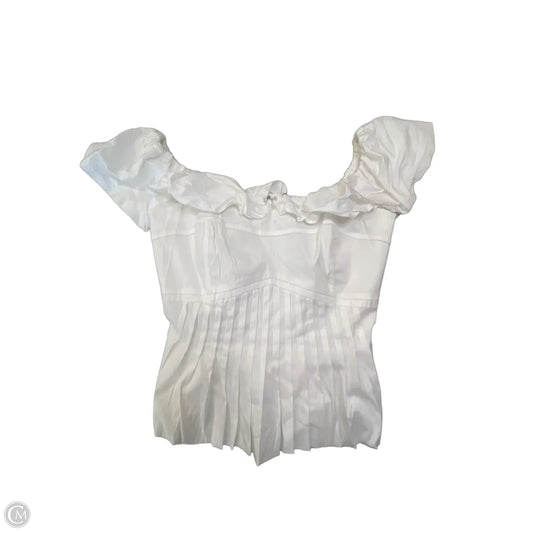 Top Short Sleeve By White House Black Market In White, Size: M