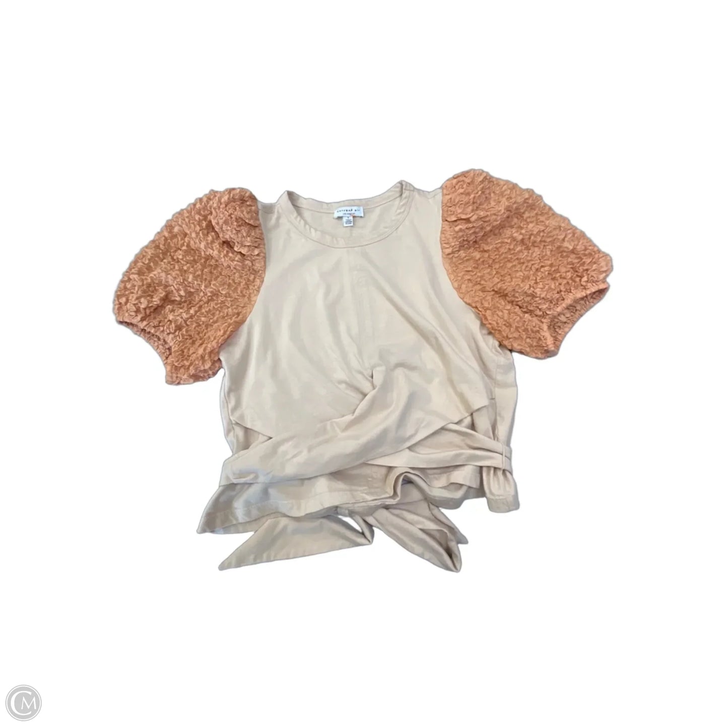 Top Short Sleeve By Current Air In Orange, Size: S