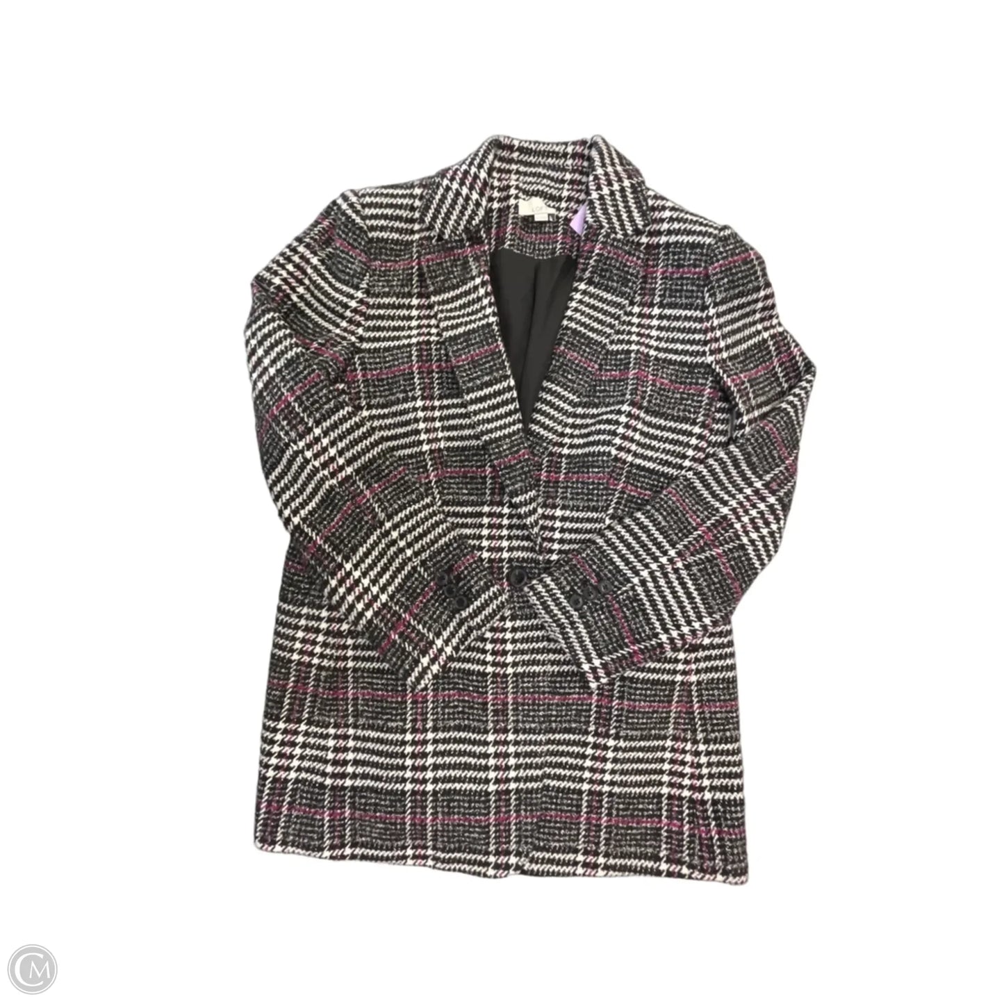 Blazer By Loft In Checkered Pattern, Size: M