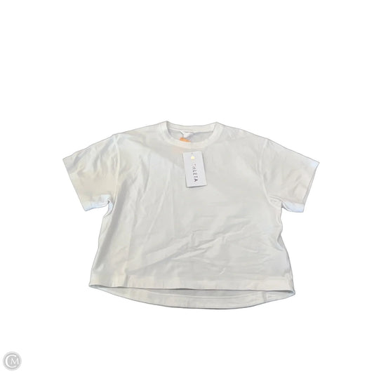 Athletic Top Short Sleeve By Athleta In White, Size: S