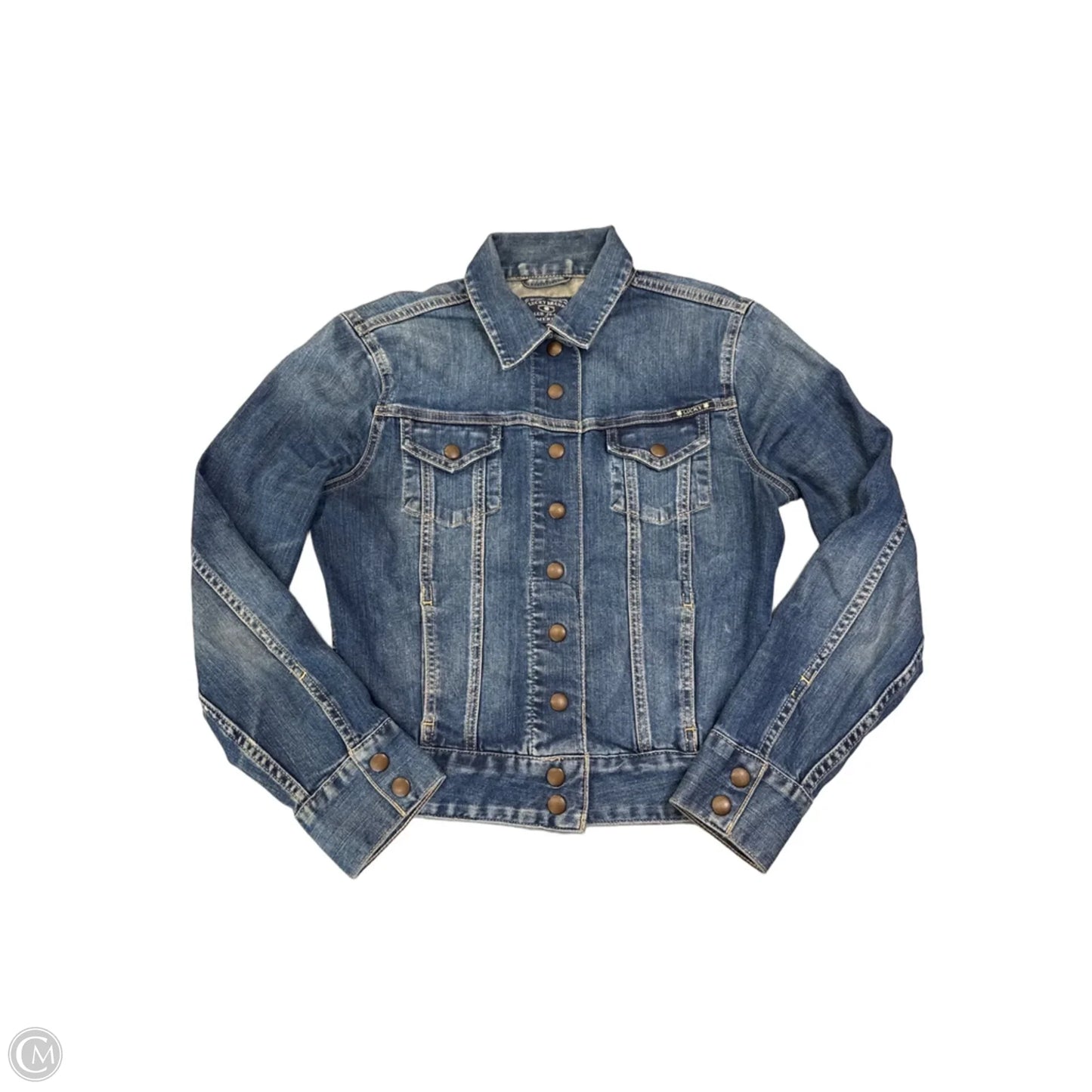 Jacket Denim By Lucky Brand In Blue Denim, Size: Xs