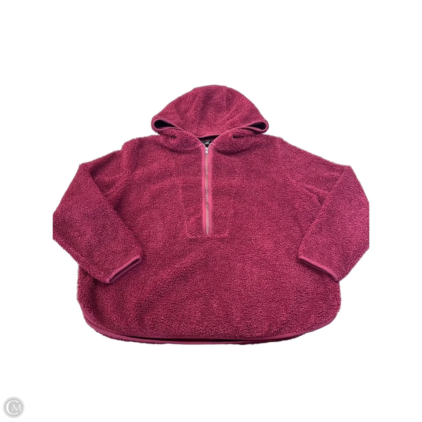 Jacket Faux Fur & Sherpa By Banana Republic In Maroon, Size: Xl