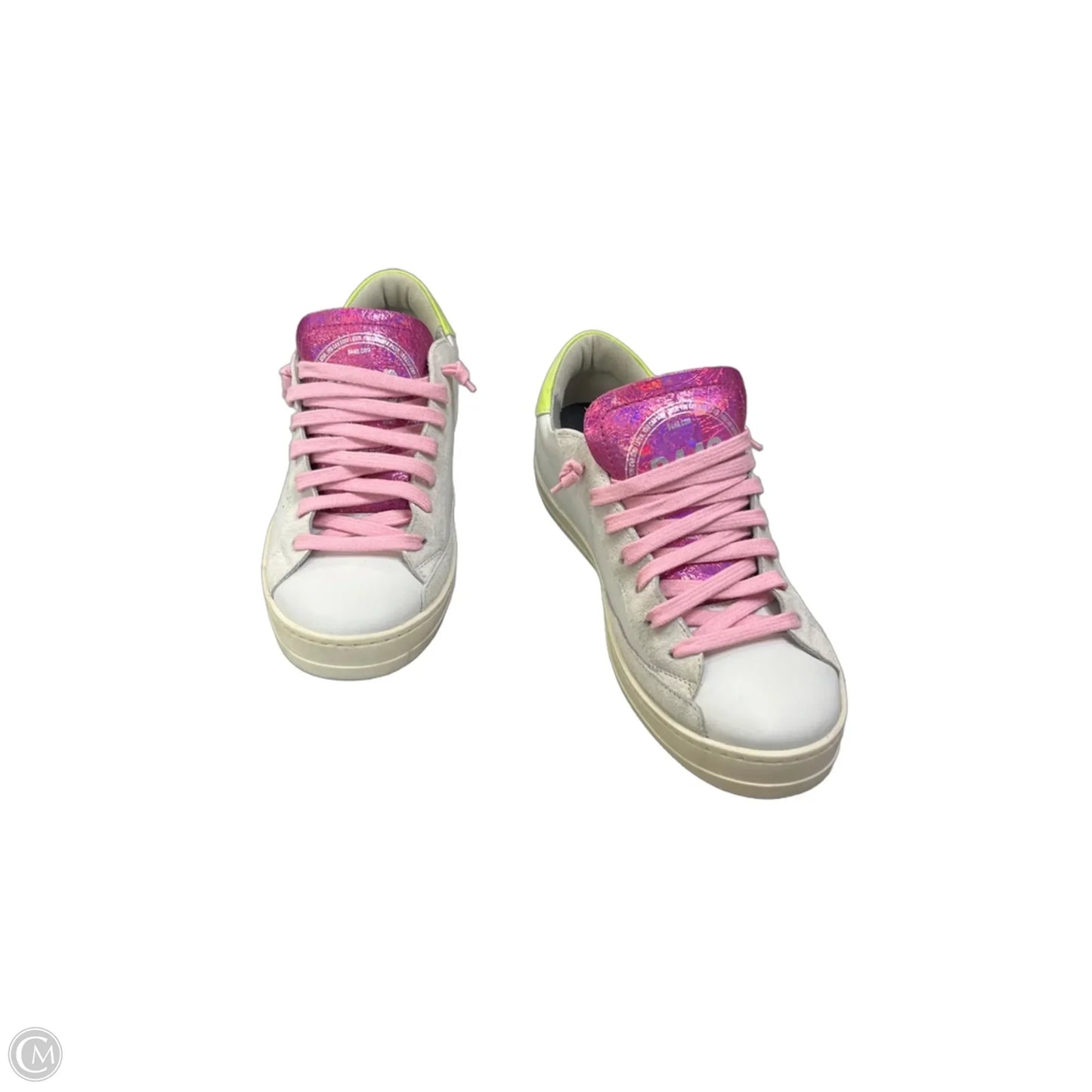 Shoes Sneakers By P448 In Green & Pink, Size: 6