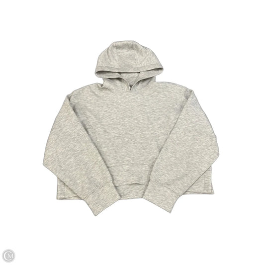 Athletic Sweatshirt Hoodie By Ypb In Grey, Size: L