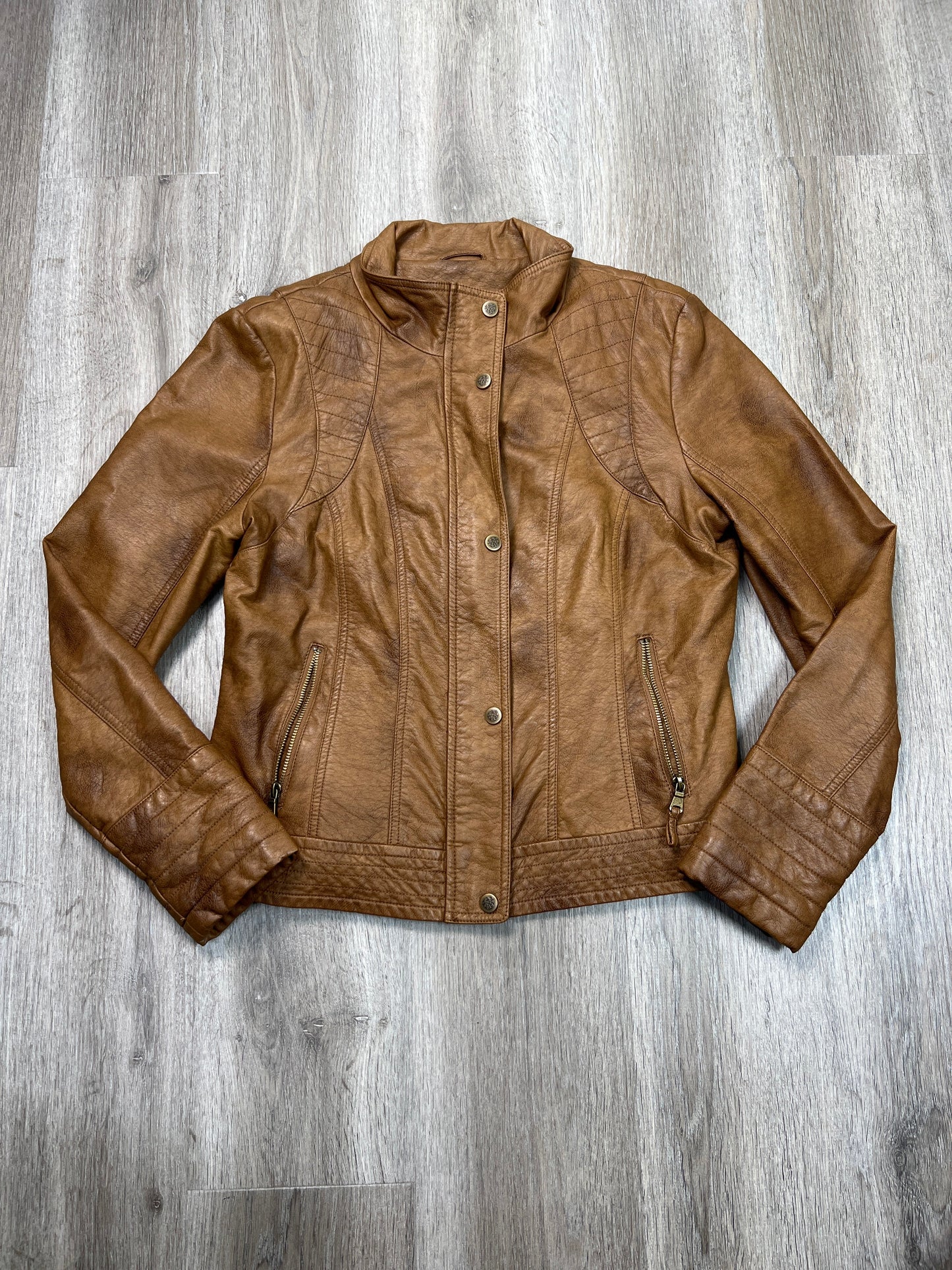 Jacket Moto By Jessica Simpson In Tan, Size: L