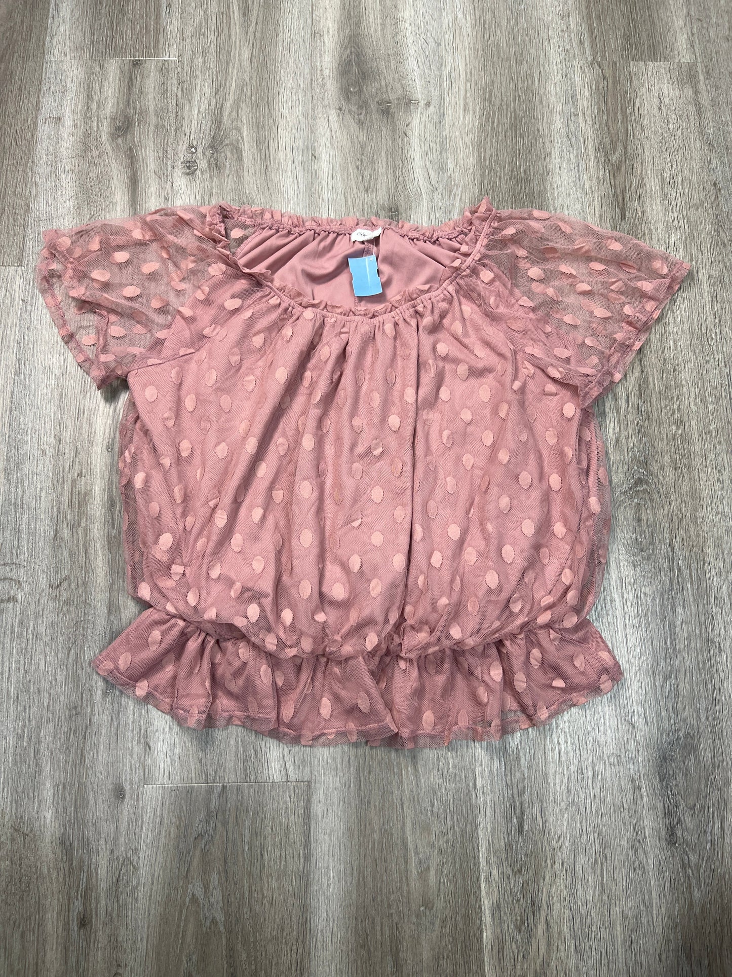 Top Short Sleeve By Siren Lily In Pink, Size: 2x