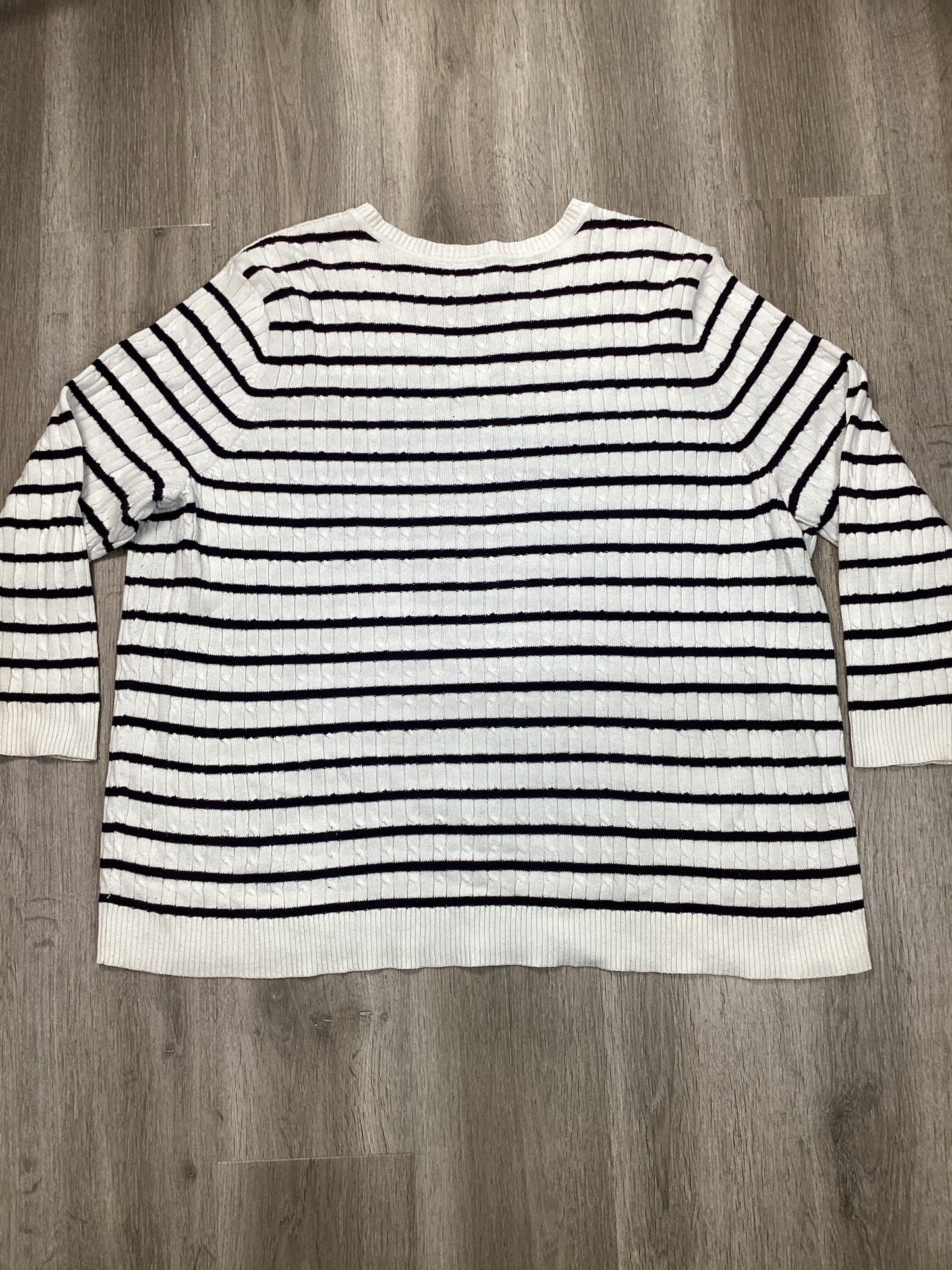 Sweater By Croft And Barrow In Striped Pattern, Size: 4x