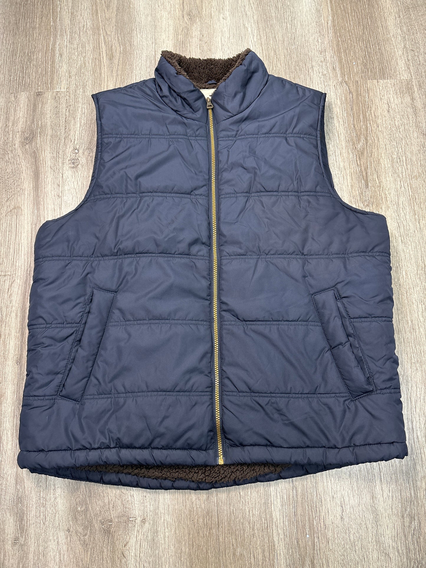 Vest Puffer & Quilted By Weatherproof In Blue, Size: Xl