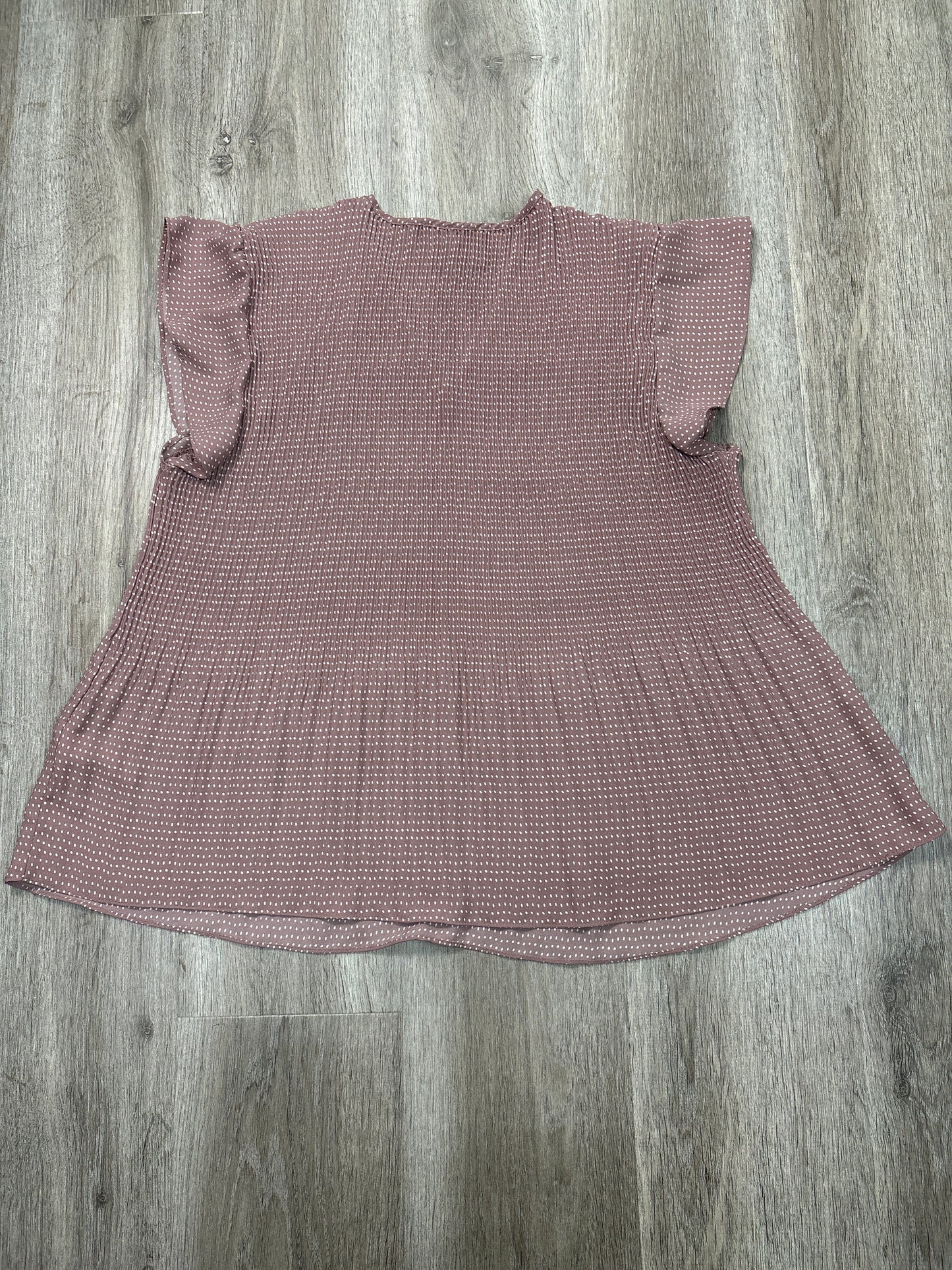 Top Short Sleeve By Adrianna Papell In Mauve, Size: L