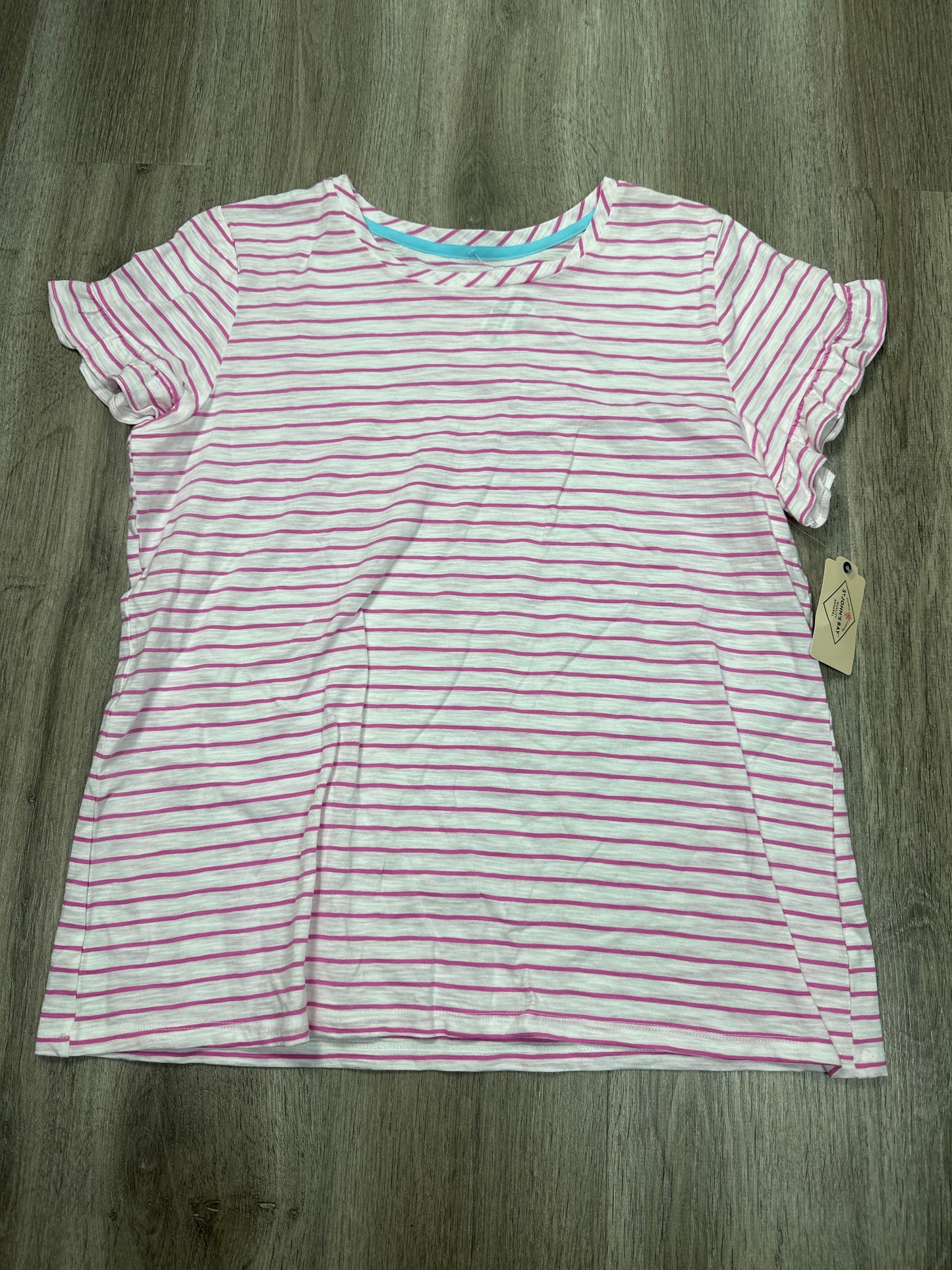 Top Short Sleeve By St Johns Bay In Striped Pattern, Size: Xl