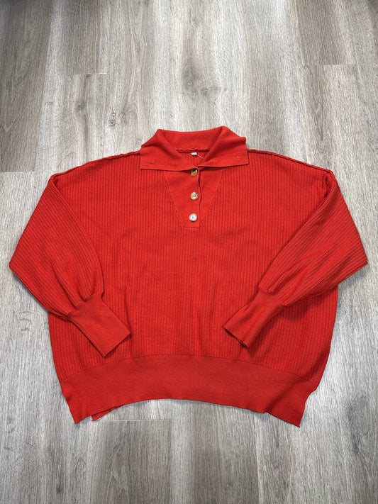 Sweater By Clothes Mentor In Orange, Size: Xl