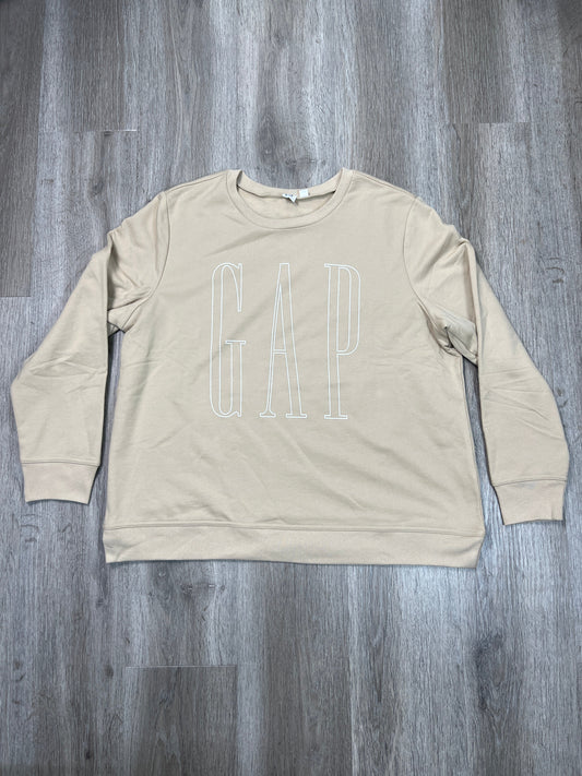 Sweatshirt Crewneck By Gap In Tan, Size: Xl