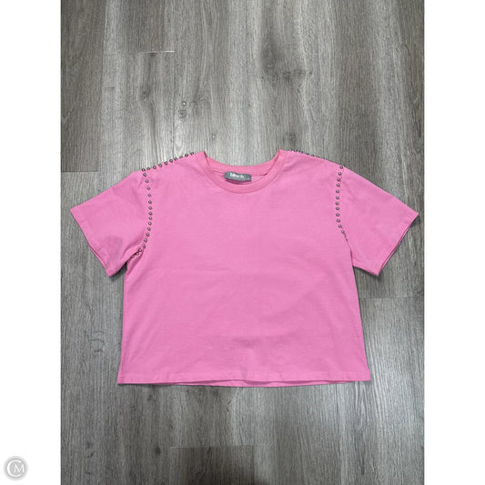 Top Short Sleeve By Blue B In Pink, Size: M