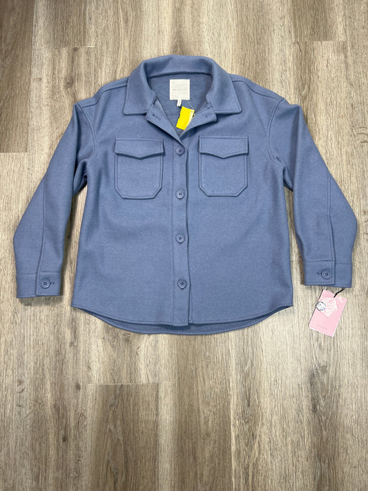 Jacket Shirt By Avec Les Filles In Blue, Size: M