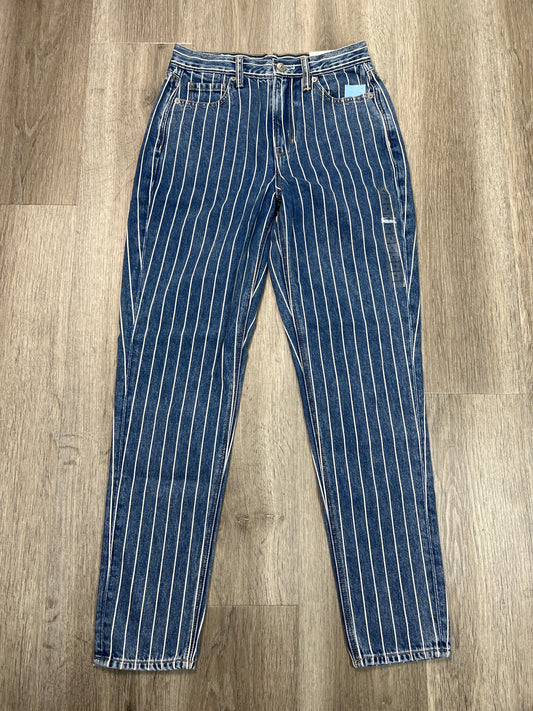 Jeans Straight By American Eagle In Blue Denim, Size: 0