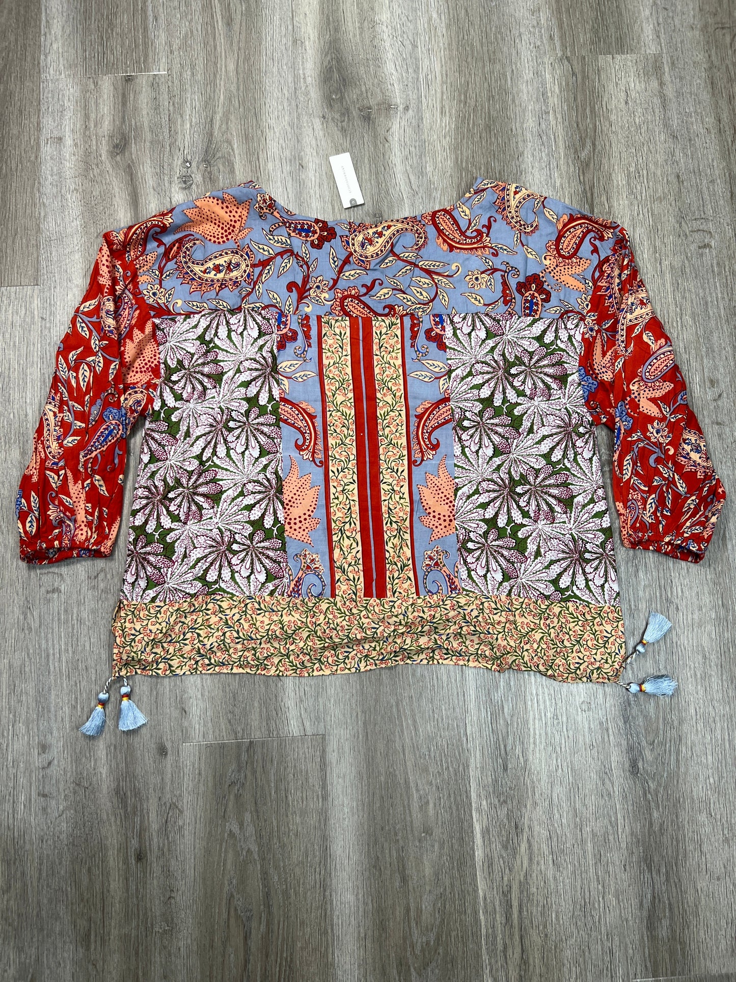 Top Long Sleeve By Anthropologie In Paisley Print, Size: L