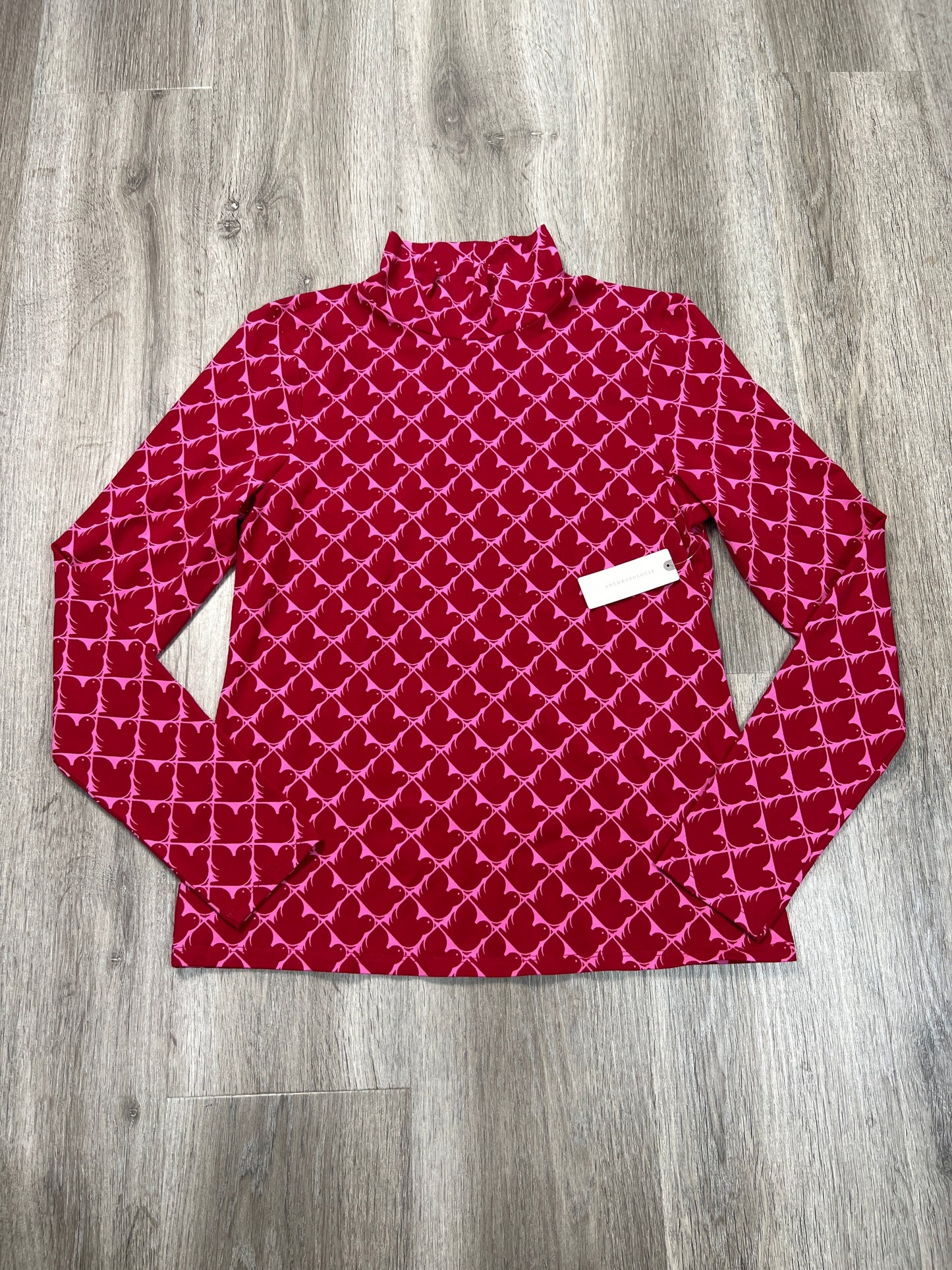 Top Long Sleeve By Anthropologie In Red, Size: M