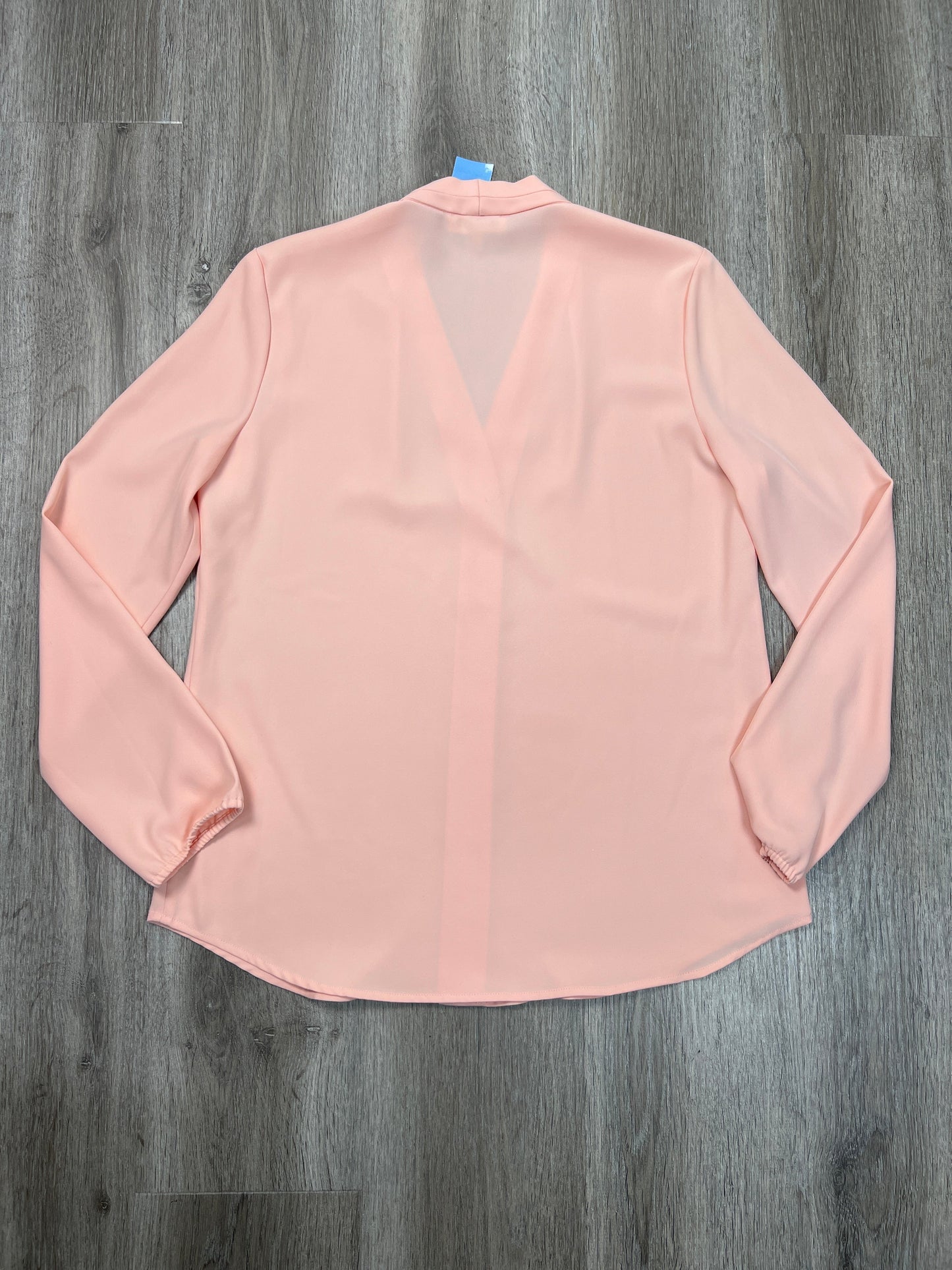 Blouse Long Sleeve By Calvin Klein In Pink, Size: S