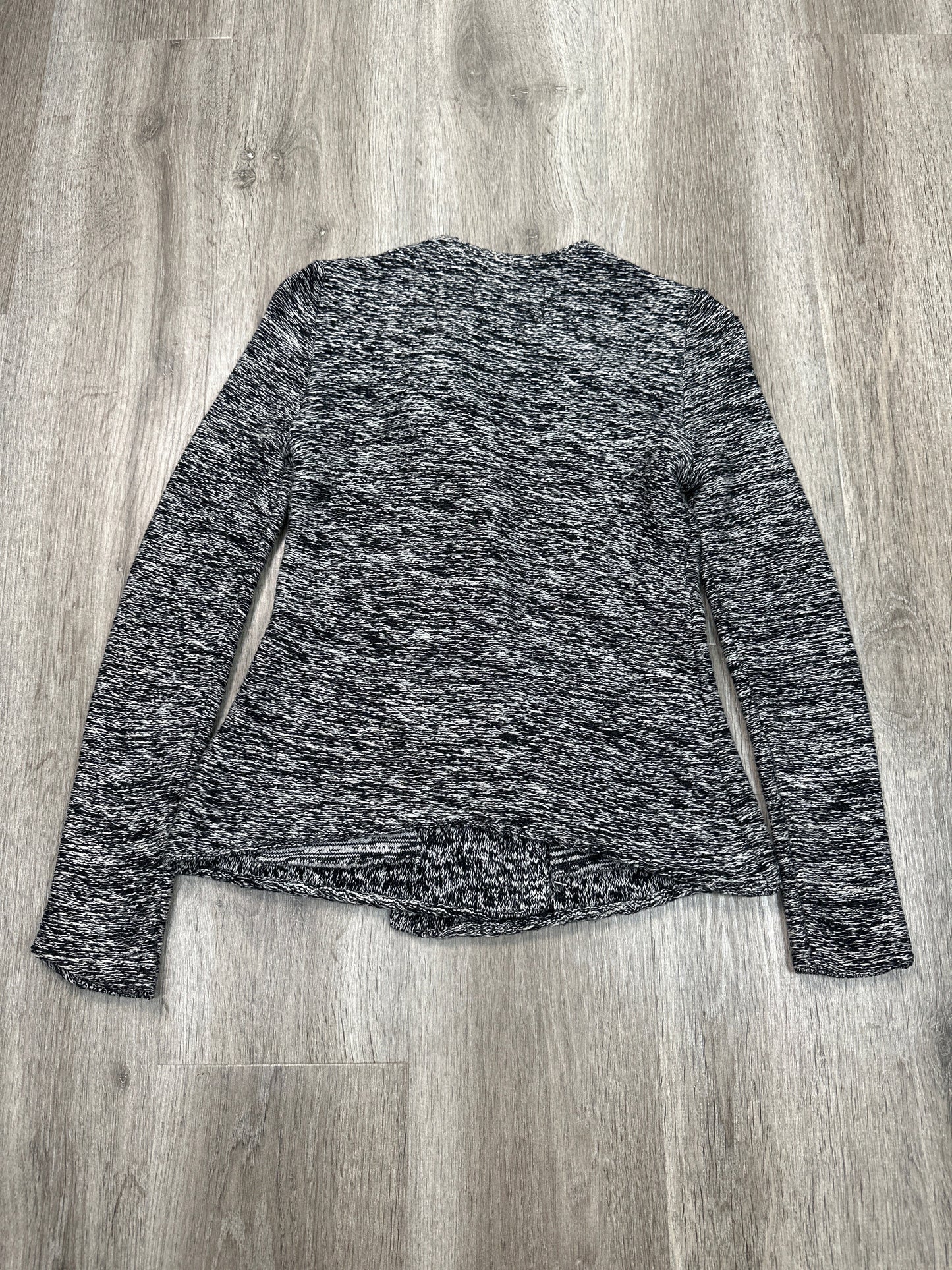 Sweater Cardigan By Lucky Brand In Black & White, Size: Xs